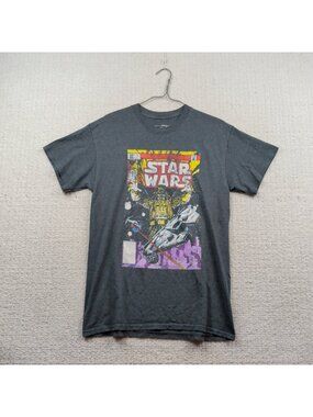 Star Wars Shirt Mens Sz M Darth Vader Graphic Tee Mad Engine Retro Comics Faded